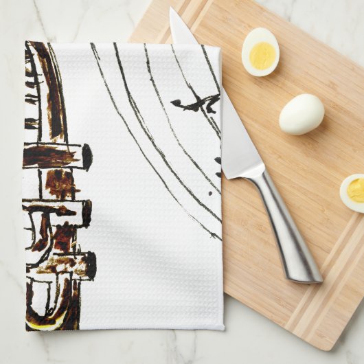 Trompete-einfache Skizze 2 Handtuch (Viertel Falte)