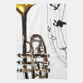 Trompete-einfache Skizze 2 Handtuch (Vertikal)