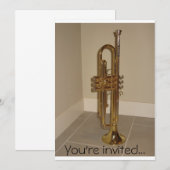 Trompete-Einladung Einladung (Vorne/Hinten)