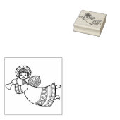 Trompete Engelkunst Briefmarke Gummistempel (Stempel)