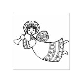 Trompete Engelkunst Briefmarke Gummistempel (Prägung)