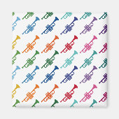 Trompete farbige Fun Array Music Magnet (Vorne)