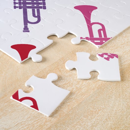 Trompete farbige Fun Array Music Puzzle (Seite)