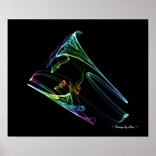 Trompete-Fraktal Poster