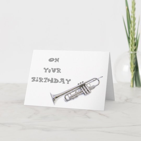 TROMPETEGEBURTSTAGSKARTE, DIE IHRE LIEBE KARTE Zazzle.de