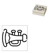 Trompete Gummistempel (Stempel)
