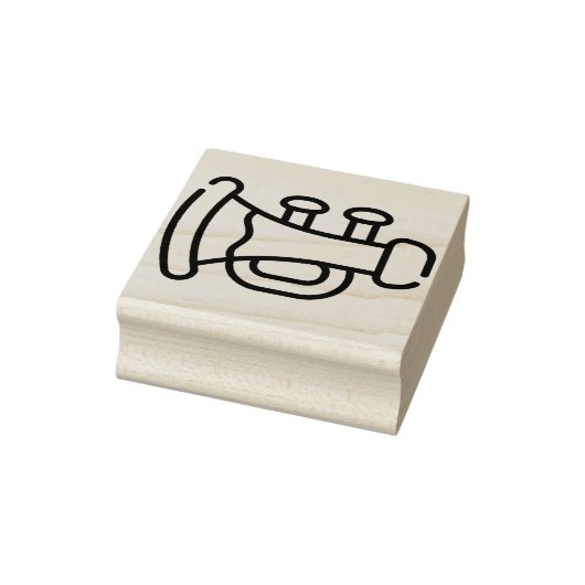 Trompete Gummistempel (Stempel)