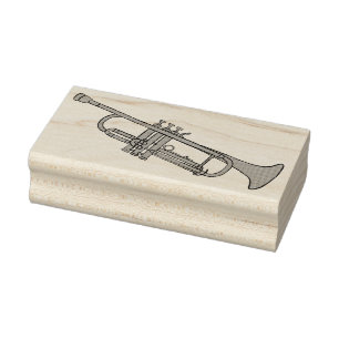 Trompete Gummistempel