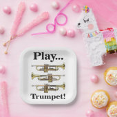 Trompete Instrument Musik Party Pappteller (Party)