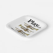 Trompete Instrument Musik Party Pappteller (Gewinkelt)