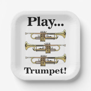Trompete Instrument Musik Party Pappteller