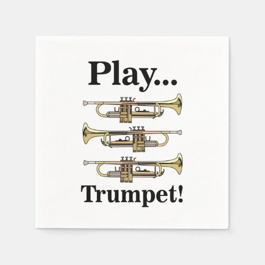 Trompete Instrument Musik Party Serviette (Vorderseite)