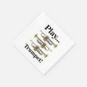 Trompete Instrument Musik Party Serviette (Ecke)