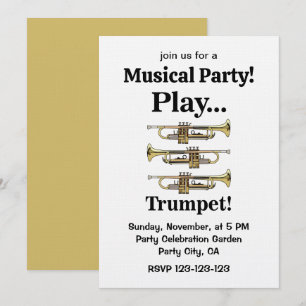Trompete Instrument Trompeter Musikparty Einladung