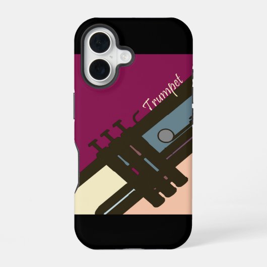 Trompete iPhone 16 Hülle (Rückseite)