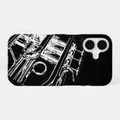 Trompete iPhone 16 Hülle (Rückseite (Horizontal))