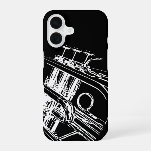 Trompete iPhone 16 Hülle (Rückseite)