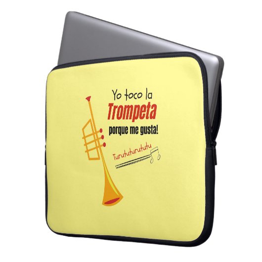 Trompete Laptopschutzhülle (Vorderseite Links)