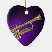 Trompete-lila Hintergrund-Verzierung Keramikornament (Rechts)