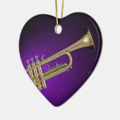 Trompete-lila Hintergrund-Verzierung Keramikornament (Links)