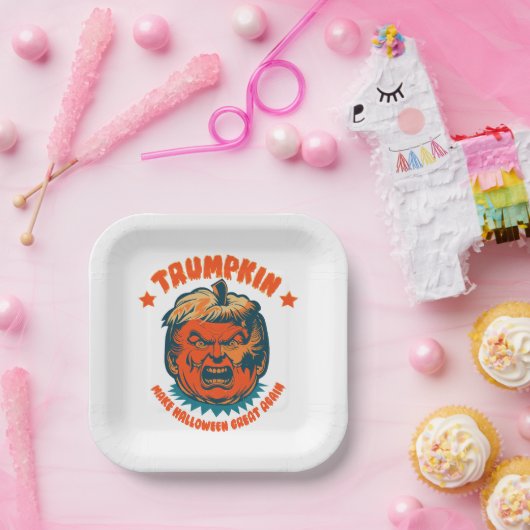 Trompete machen Halloween wieder lustig Pappteller (Party)