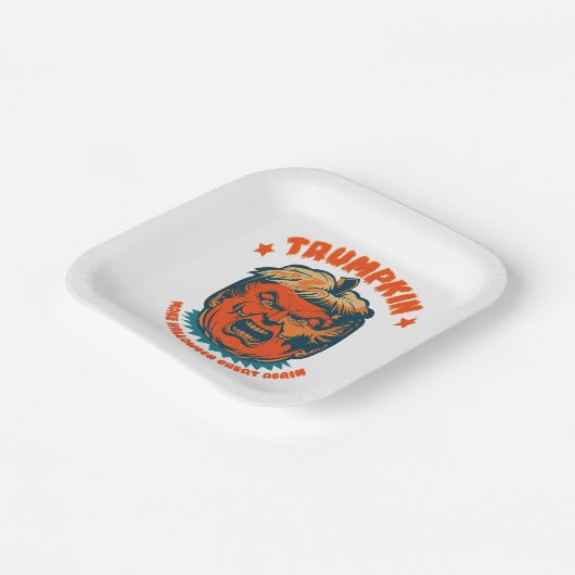 Trompete machen Halloween wieder lustig Pappteller (Gewinkelt)