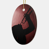 Trompete-Mädchen-Verzierung Keramik Ornament (Links)