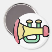 Trompete Magnet (Vorderseite/Rückseite)