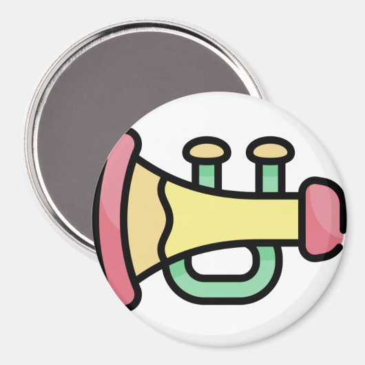 Trompete Magnet (Vorderseite/Rückseite)
