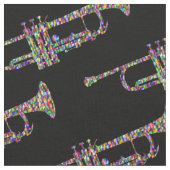 Trompete Messing farbiges Musikinstrument Stoff (Nahaufnahme)