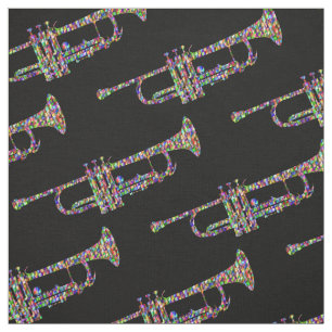Trompete Messing farbiges Musikinstrument Stoff