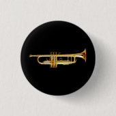 Trompete-Messinghorn-Wind-Musikinstrument Button (Vorderseite)