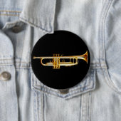 Trompete-Messinghorn-Wind-Musikinstrument Button (Beispiel)