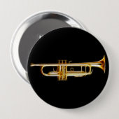Trompete-Messinghorn-Wind-Musikinstrument Button (Vorne & Hinten)