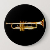 Trompete-Messinghorn-Wind-Musikinstrument Button (Vorderseite)