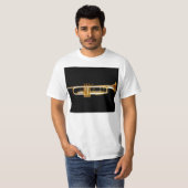 Trompete-Messinghorn-Wind-Musikinstrument T-Shirt (Vorne ganz)