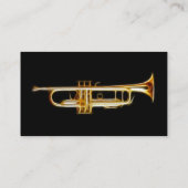 Trompete-Messinghorn-Wind-Musikinstrument Visitenkarte (Rückseite)