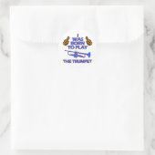 Trompete Musical Designs Runder Aufkleber (Tasche)