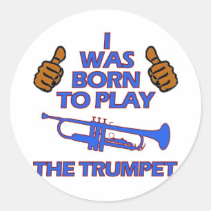Trompete Musical Designs Runder Aufkleber