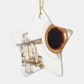 Trompete-oder Kornett-Verzierung Keramikornament (Links)