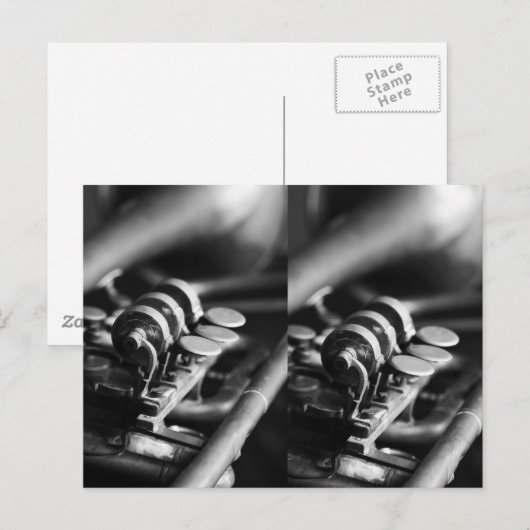 Trompete Postkarte (Vorne/Hinten)