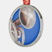 Trompete-runde Verzierung Silbernes Ornament (Links)