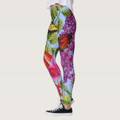 Trompete, Schmetterlingsbusch, Bienenbalm, Vogel Leggings (Links)