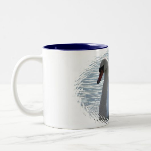 Trompete-Schwan-Kaffee-Tasse Zweifarbige Tasse (Links)