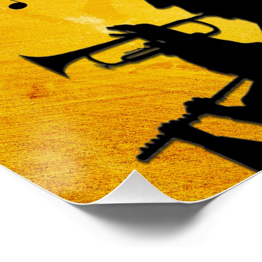 Trompete Section Burnt Orange Music Design Poster (Ecke)