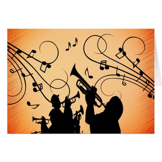 Trompete Section Jazz Music Orange Rust (Vorderseite (Horizontal))