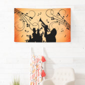 Trompete Section Jazz Music Orange Rust Banner (Insitu)