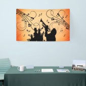 Trompete Section Jazz Music Orange Rust Banner (Messeveranstaltung)