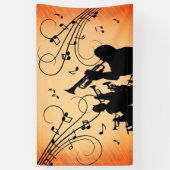 Trompete Section Jazz Music Orange Rust Banner (Vertikal)