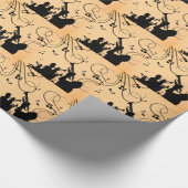 Trompete Section Jazz Music Orange Rust Geschenkpapier (Ecke)